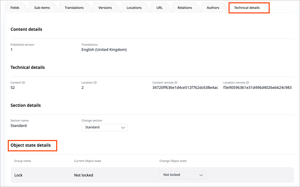 Assigning an object state to a content item Assigning an object state to a content item